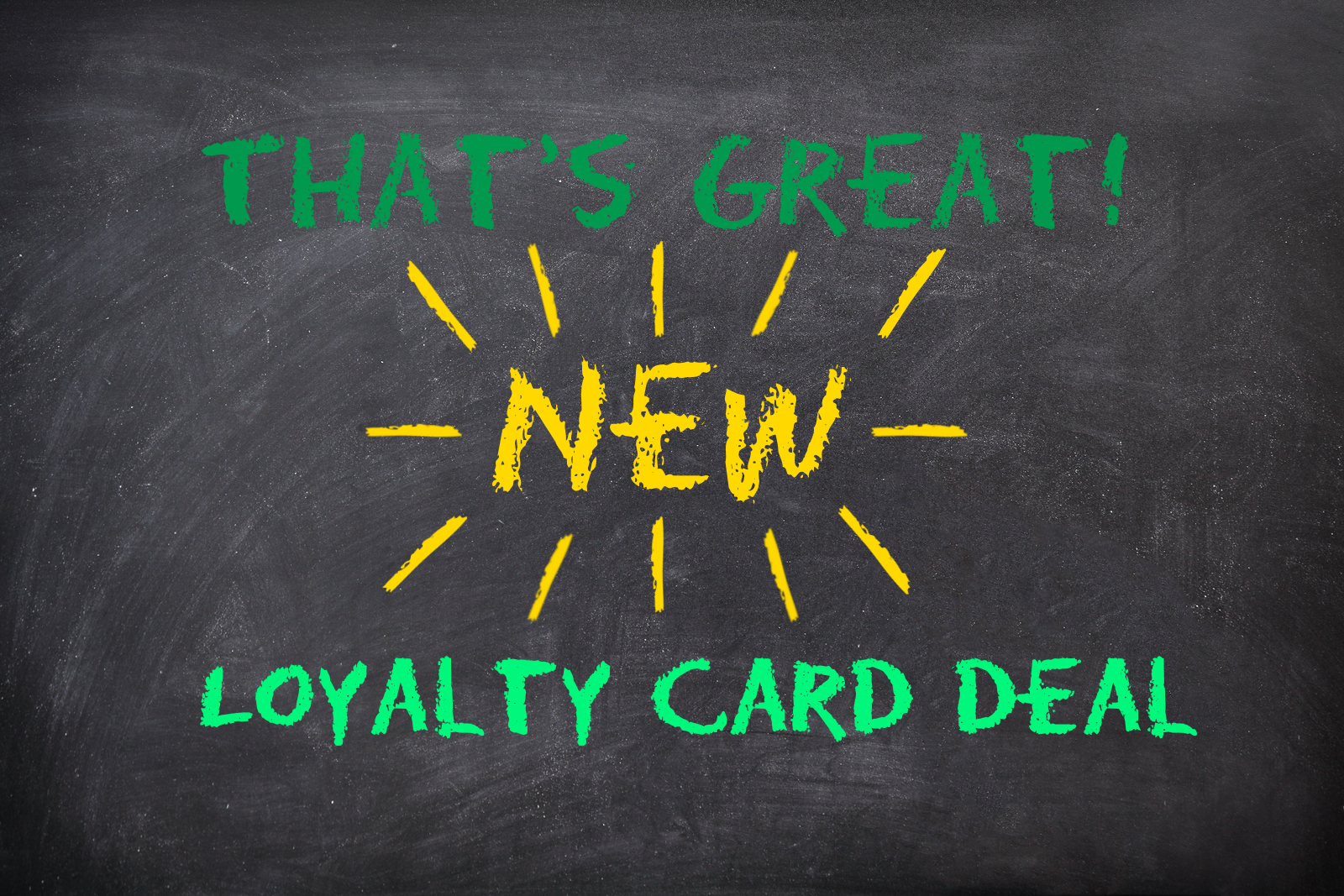 Loyalty Card Chalkboard