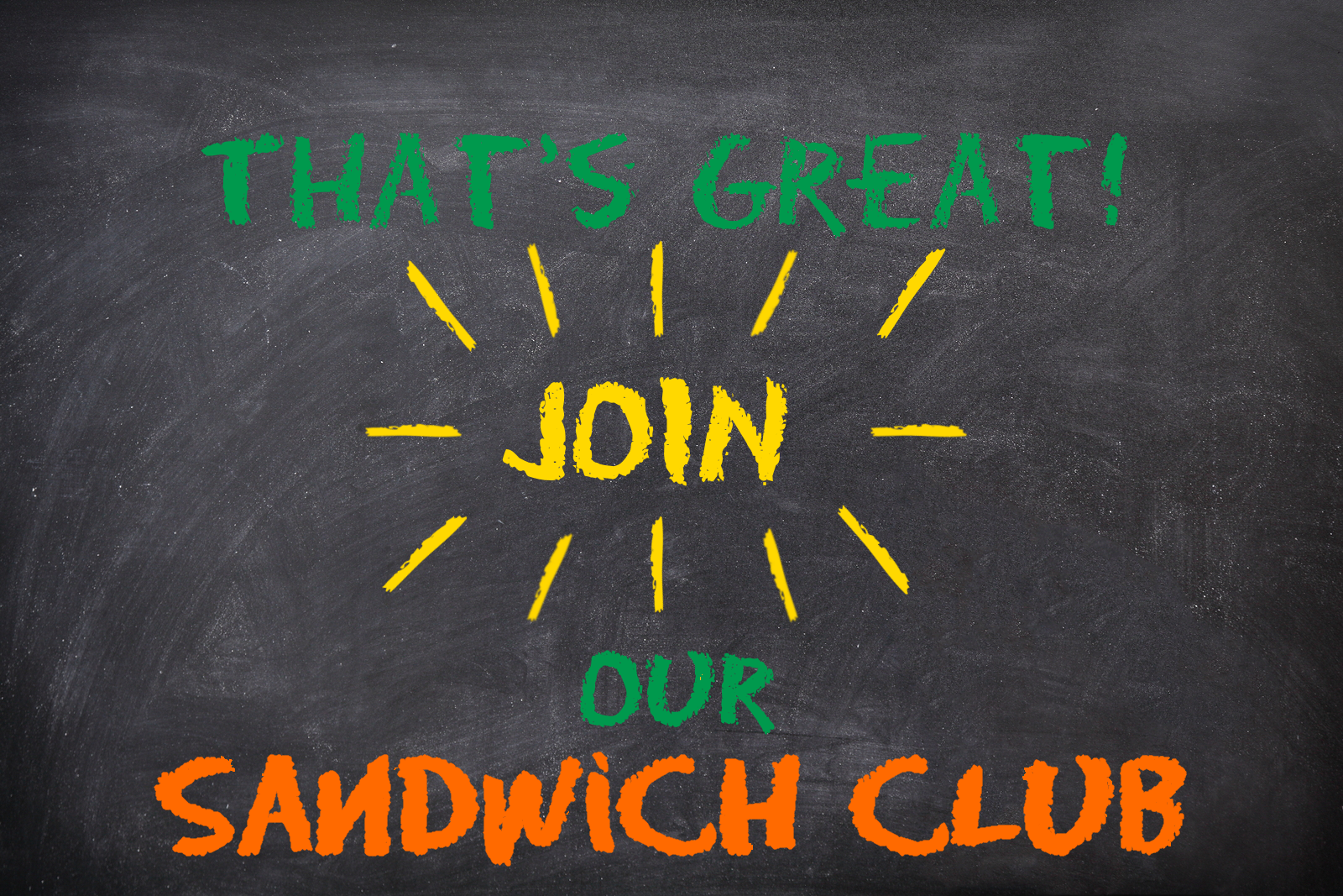Sandwich Club Chalkboard